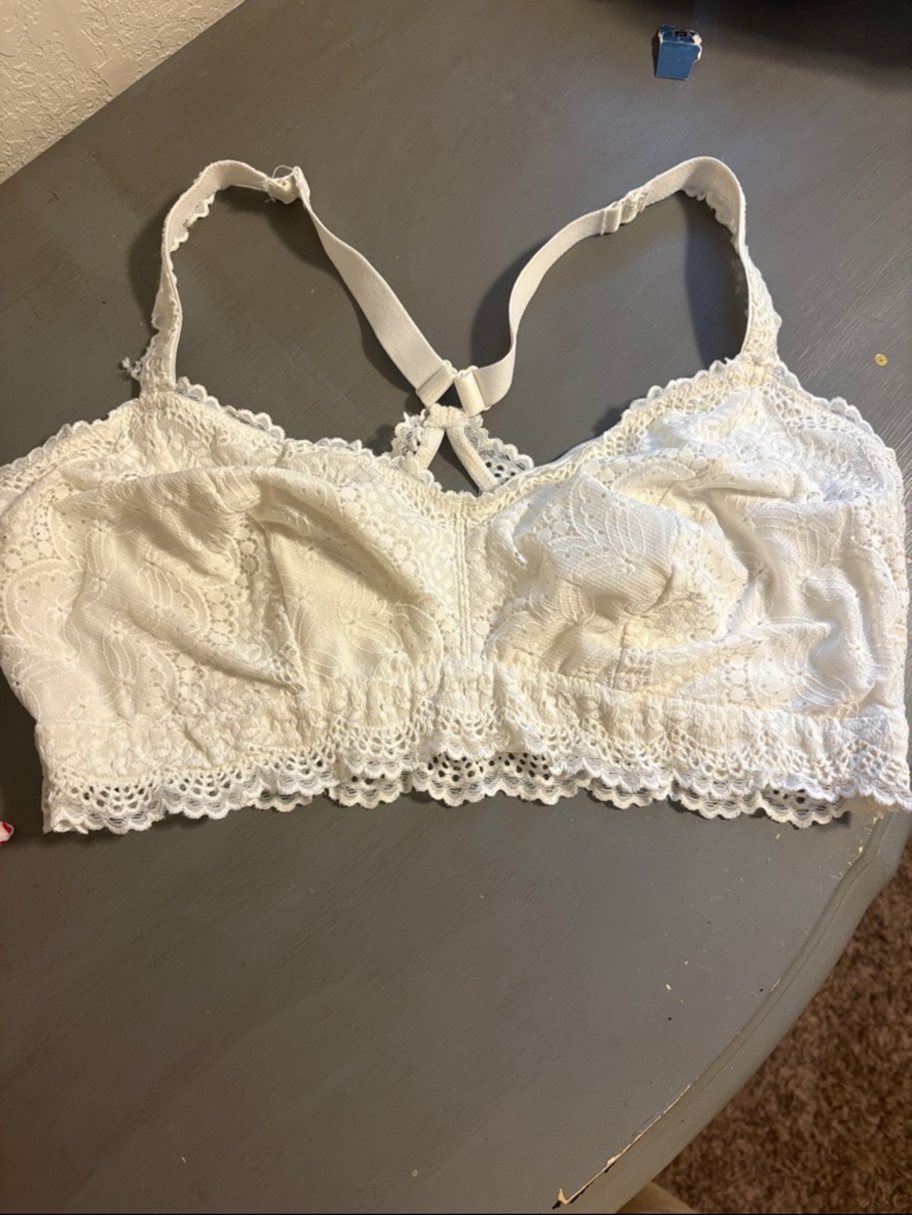Auden White Lace Longline Bralette